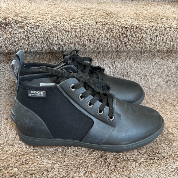 Bogs Men's Black Winter Quinn Rubber Rain Boots - - Picture 1 of 15